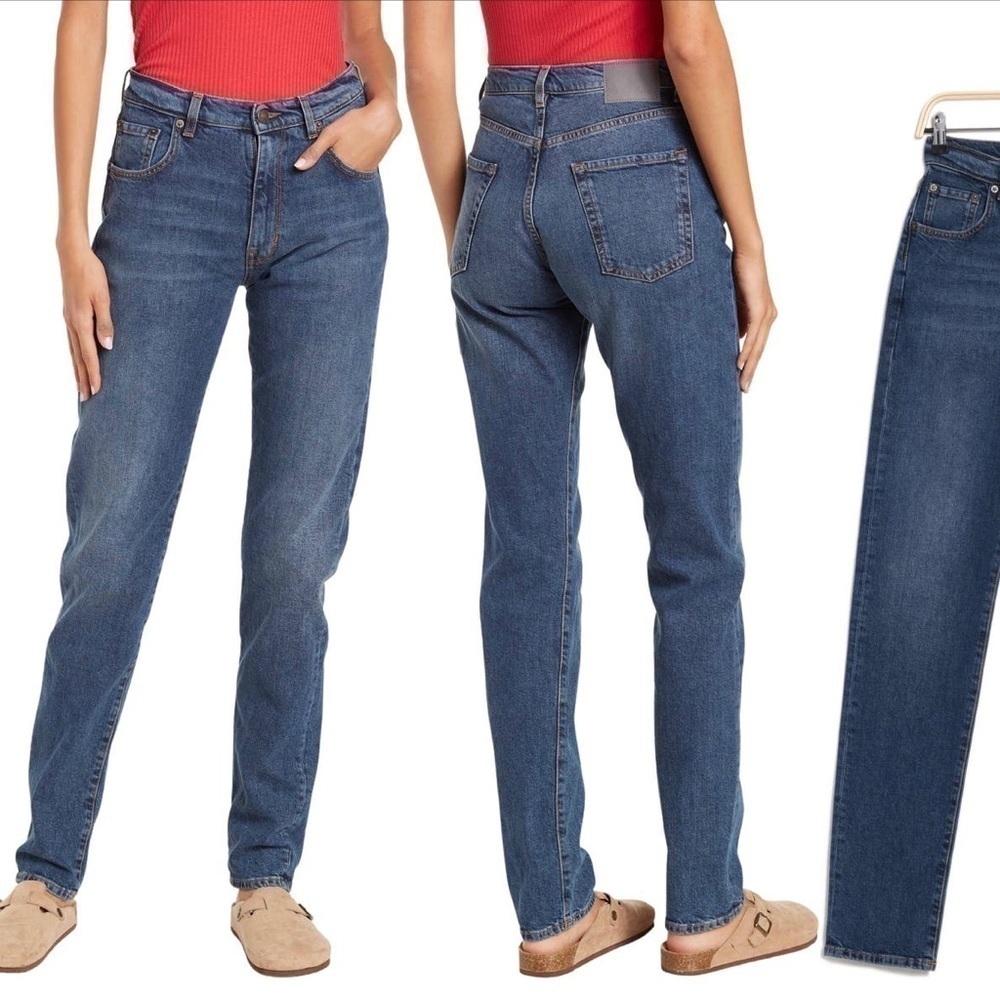 6397 Women’s Slim Straight Jean Blue One Year Wash Made in Italy High Rise Denim